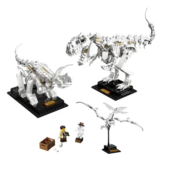 

910pcs Ideasing Jurassic World Museum Dinosaur Fossils Compatible Lepinedlys Building Blocks Bricks 21320 Dino Toys for Children