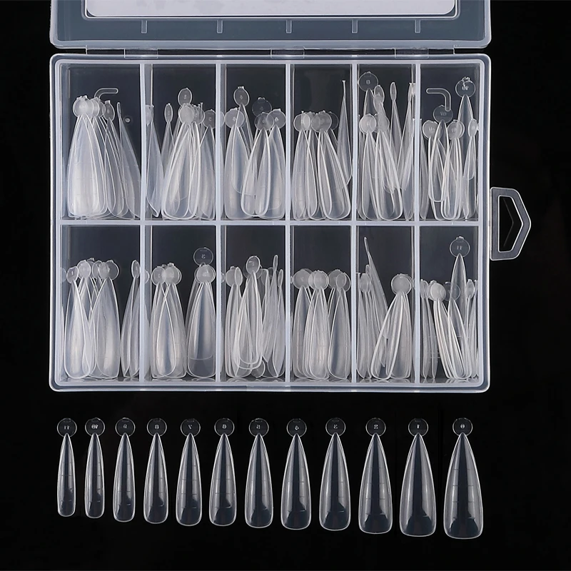 

240pcs Clear Dual Forms Nail System Full Cover Nail Extension DIY Nails Accessoires Manicure Tools Quick Building Gel Mold Tips