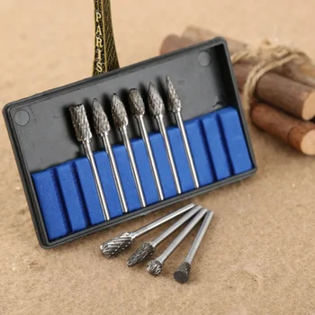 

10pc Carbide Burr Set Rotary Drill Bits Die Grinder Carving Engraving Rotary