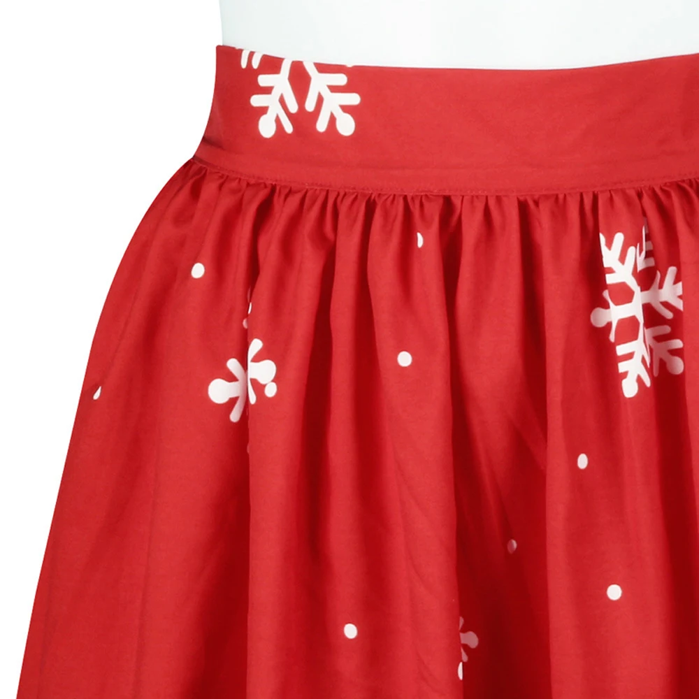 Женские юбки для рождественской вечеринки, плиссированная юбка-американка, юбка-пачка для взрослых, юбка с рождественским принтом