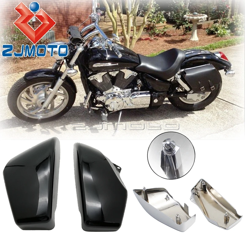 

Хром, 1 пара боковых крышек для аккумулятора Honda 2002-2008 VTX1800 VTX 1800 R/Retro S/спицами N/Neo F T/Tourer