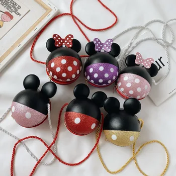 

Disney Korean version of Mickey Minnie children's bag mini shoulder bag cartoon baby coin purse girls messenger bag
