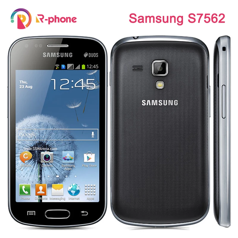 Разблокированный оригинальный Samsung Galaxy S Duos S7562 Dual Sim 3G мобильный телефон GT 4 Гб Rom