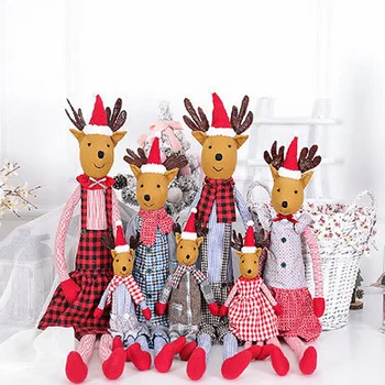 

Cute Christmas Elk Doll Decoration Christmas Long-legged Doll Ornaments Festival Wedding Family Children Gift Home Decoration
