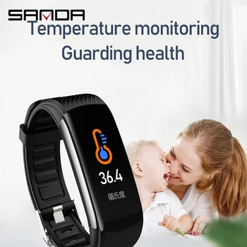 

SANDA Smart Watch Fitness Tracker Men Women Wearable Devices Smart Band Heart Rate Monitor ECG Detection Smart Bracelet