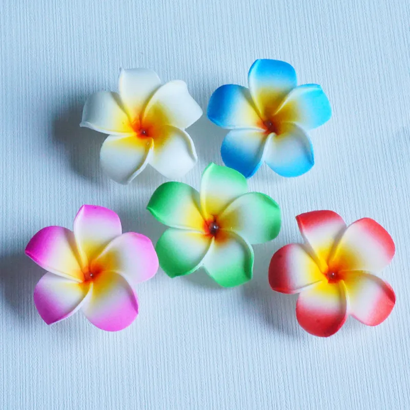 Artificial Flower Hairpins Wedding Bridal Hair Clip For Woman Hawaiian Plumeria Foam Headdress Holiday Seaside Headwear Gifts janevini royal blue calla lily waterfall wedding bouquet crystal artificial bride flowers pearls teardrop bridal brooch bouquets