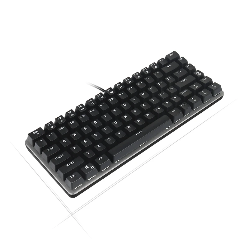 Mechanical Keyboard Black White Blue Pink Color Slim Mini Keyboard 82 Keys Swap Switch Mechanical Keyboard for Gaming Office