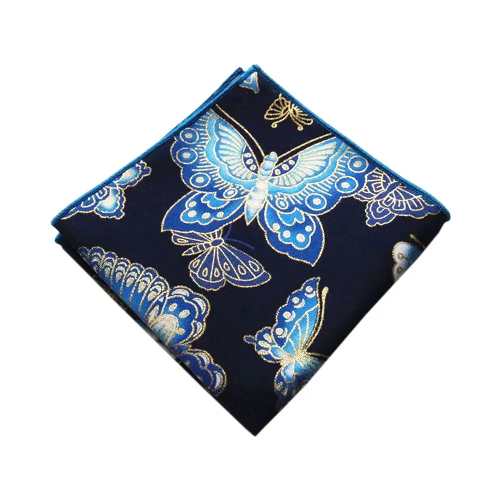 Ручной работы ткань японский стиль и Ветер мужской Карманный квадратный шарф бронзовая Бабочка волны Вишневый цветок журавль платок
