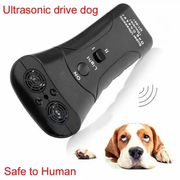 

New Ultrasonic Dog Chaser Stop Aggressive Animal Attacks Repeller Flashlight Dog Remote Controller