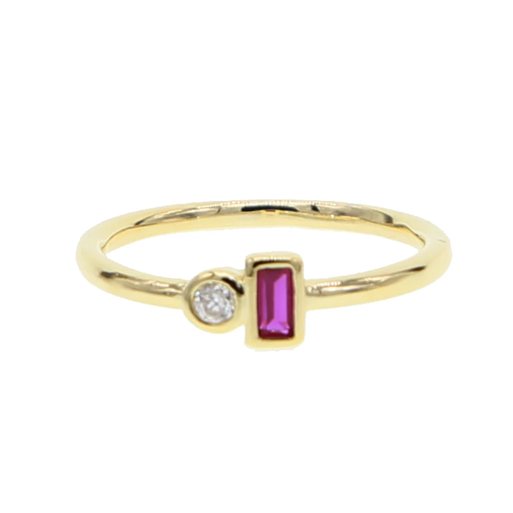 Женское кольцо с кристаллом Dance золотистого цвета 2 шт.|crystal stone ring|stone ringgold color |