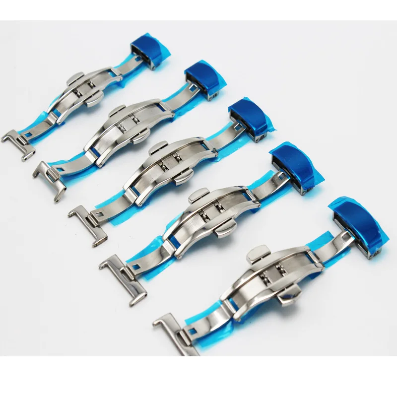 Watch Accessories Stainless Steel Double Click Folding Clasps Watch-buttom Top Grade Leather Watch Strap Buckle Non-automatic El Watch Accessories Stainless Steel Double Click Folding Clasps Watch-buttom Top Grade Leather Watch Strap Buckle Non-automatic El