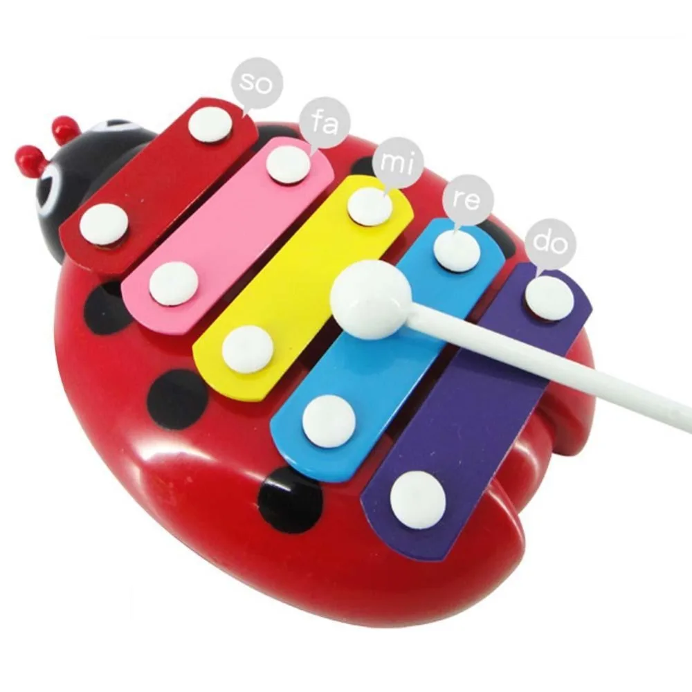 HOT Baby Child Kids 5 Note Xylophone Musical Toys Wisdom Development Beetlet educational musical toys Christmas 3