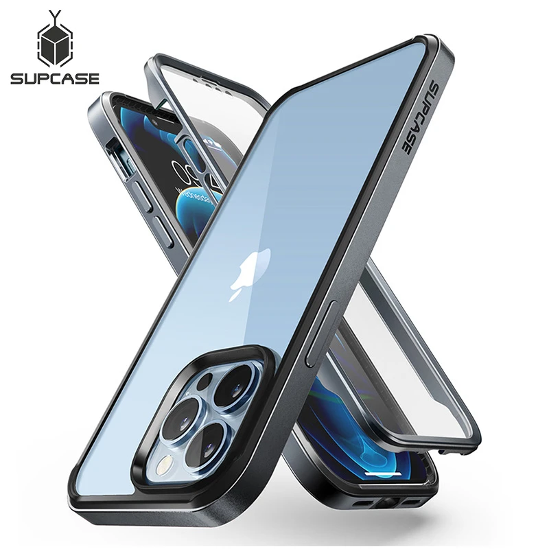SUPCASE For iPhone 13 Pro Max Case 6.7 inch (2021 Release) UB Edge Pro Slim Frame Clear Back Case with Built-in Screen Protector 13 pro cases