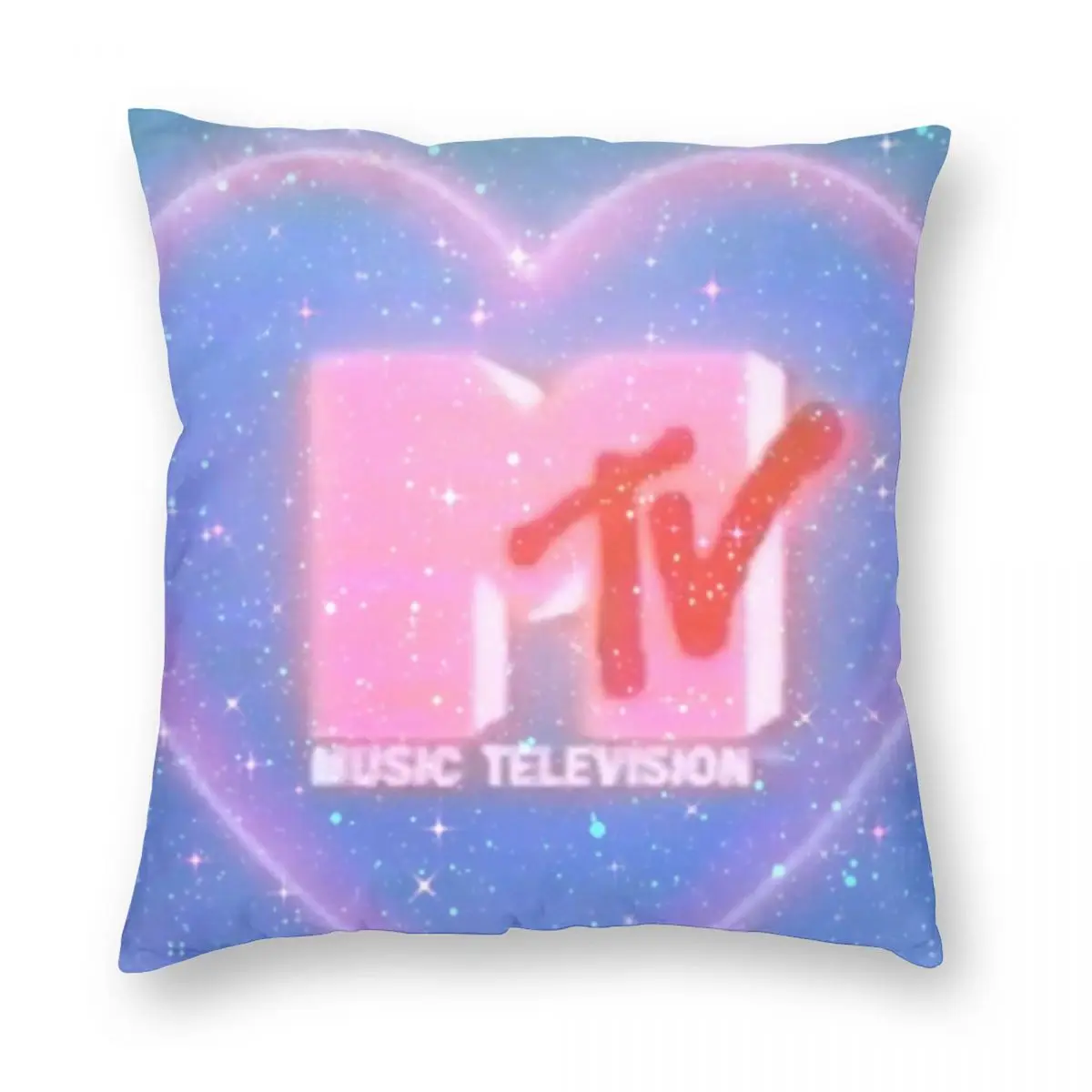 

Mtv Square Pillowcase Polyester Linen Velvet Creative Zip Decorative Pillow Case Sofa Seater Cushion Cover