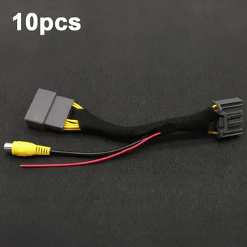 

10pcs 24Pin Original Video Input Switch Reverse Camera RCA Adapter For Honda XRV X-RV HRV H-RV Vezel 2013-2016 with 7" screen