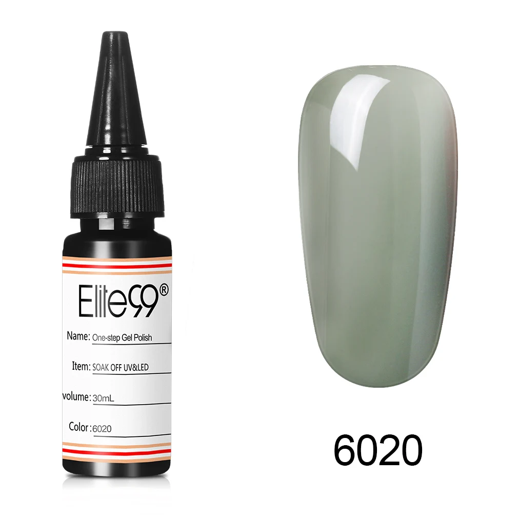 Elite99 30 мл один шаг гель лак замочить от Гель-лак для нейл-арта не нужно базовое верхнее покрытие Полупостоянный гибридный УФ-гель для ногтей - Цвет: 6020