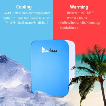 

ZOKOP 11L Mini Portable Car Refrigerator Freezer Multi-Function Dual-Use Cooler Warmer Thermoelectric Electric Fridge Compressor