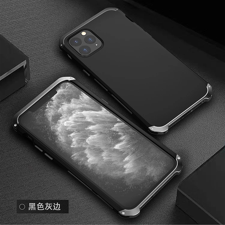 Текстурированная анти-осенняя Металлическая Рамка PC задняя для iPhone 11 Pro Max iPhone11 алюминиевый сплав бампер чехол Note 6 Pro крышка с подарком