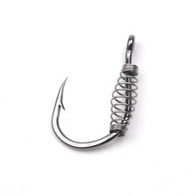 

Rompin 10pcs/lot Fishing Spring Hook Barbed Swivel Circle Carp Hook Size 2-15# Jig Fly Fishing Hook Fishing Accessories Tackle