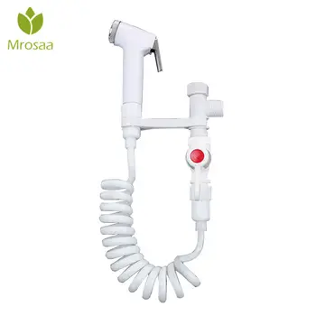

Portable Bidet Sprayer Set ABS Handheld Toilet Bidet Spray Retractable Toilet Cleaning Tools w/ 1.5m Spring Water Tank Fittings