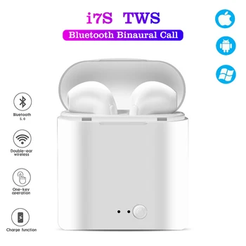 

I7s TWS Bluetooth Earphone Stereo Earbud Bluetooth Headset with Charging Pod Wireless Headsets for All Smart Phone In-ear headph