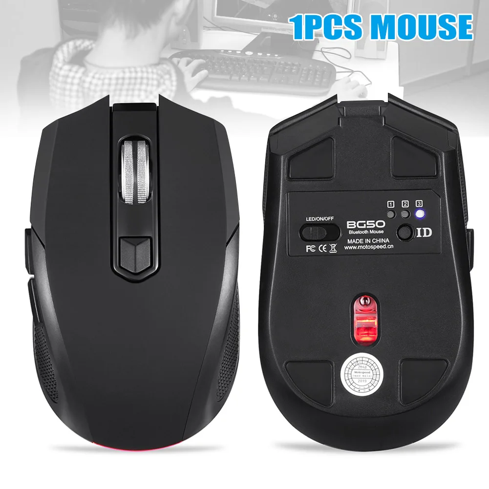 

Bluetooth Wireless Mouse 2400DPI with Backlight Optical Mice for Computer Laptop Gaming DQ-Drop