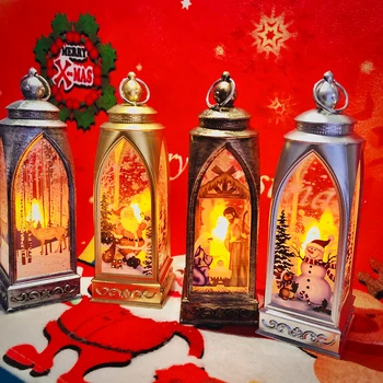 

Taoup Gold Metallic Merry Christmas LED Lights Xmas Ornaments Christmas Decoration for Home Natal 2018 Noel Santa Claus Lights