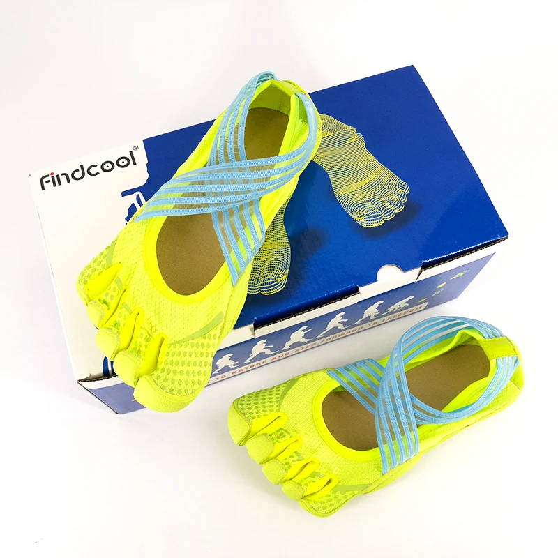Green Findcool/прогулочная обувь; обувь с 5 пальцами; женская обувь; нескользящая обувь в стиле рок; кроссовки для путешествий с 5 пальцами - Цвет: Green