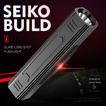 

Outdoor adventure camping USB flashlight multi-function LED outdoor T6 glare mini rechargeable aluminum flashlight