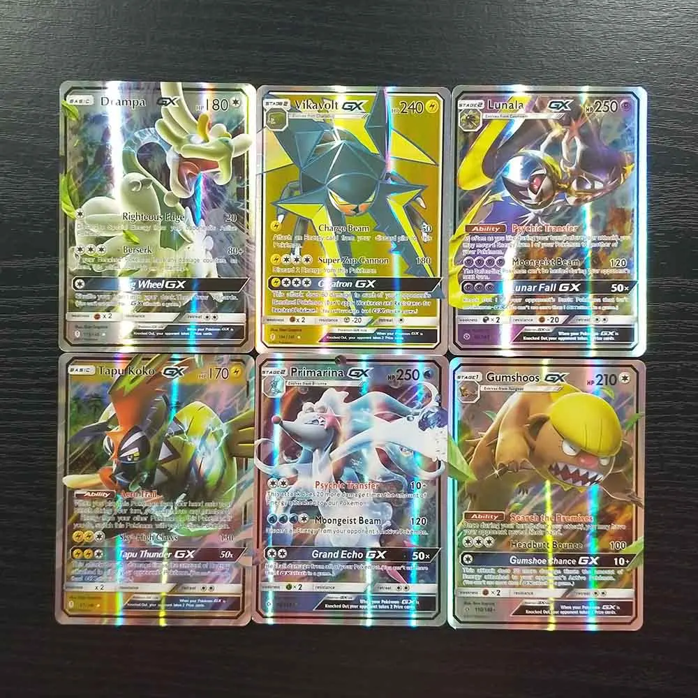 Pokemon Cards Deck Board Game Children Toys 60 Gx Flash Cards Sun Moon Collections Battle Shining Card Game Collection Cards Aliexpress