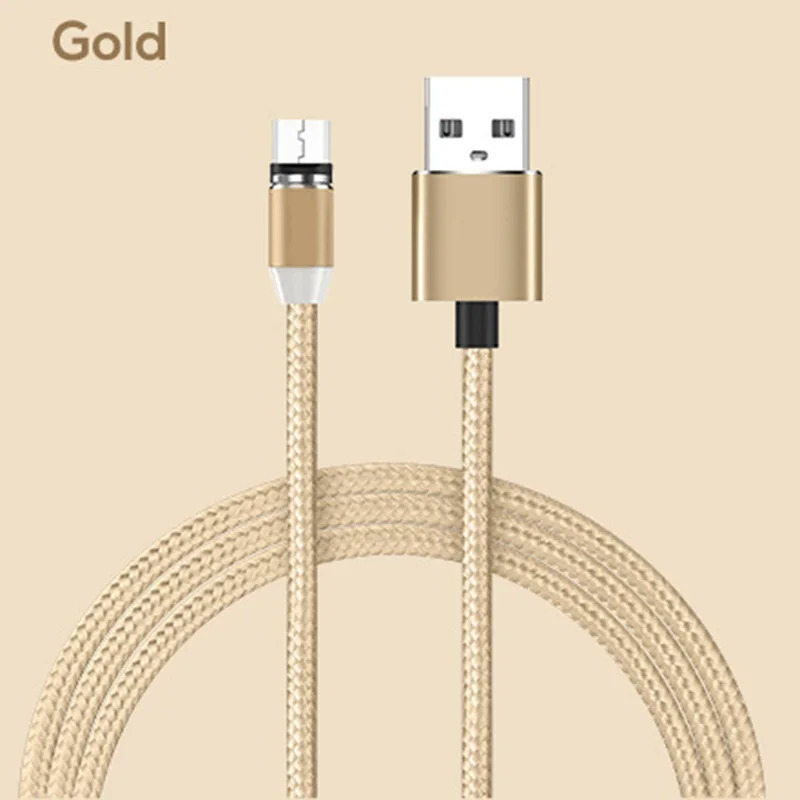 Cafele Магнитный Micro USB кабель для быстрой зарядки для samsung huawei Xiaomi магнит Android зарядное устройство для мобильного телефона Синхронизация USB кабель для передачи данных - Цвет: Gold
