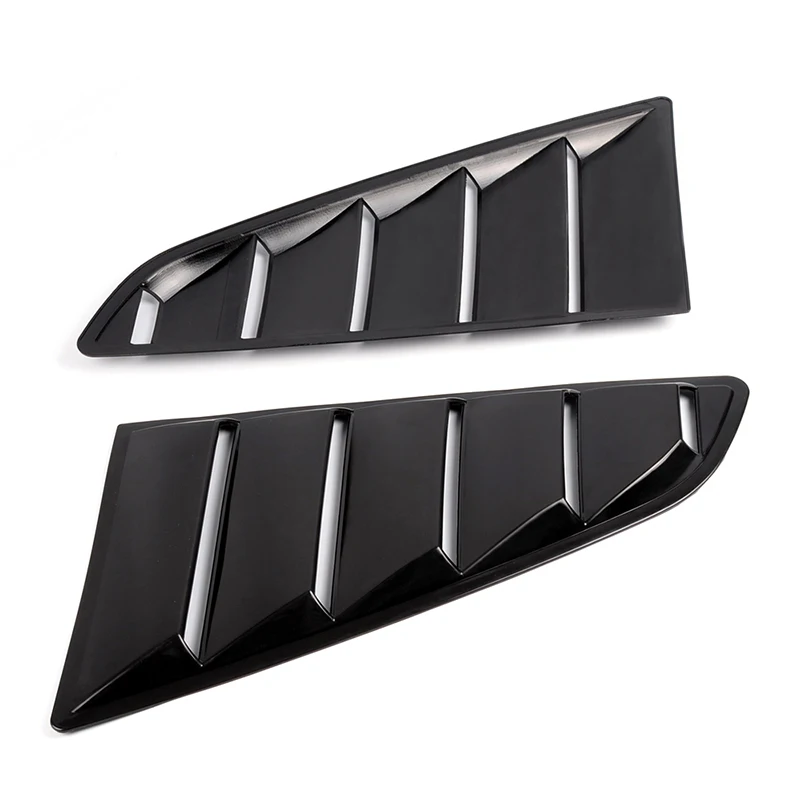 

For 05-17 18 Ford Mustang 1/4 Quarter Black Side Window Louvers Shovel Covers