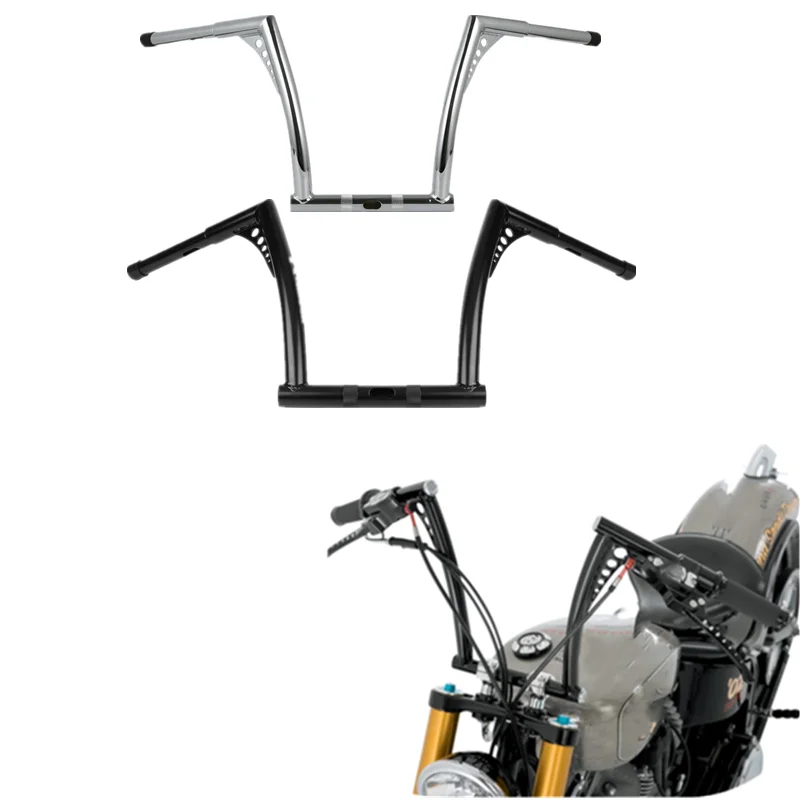 

Motorcycle Rise 14" Chizeled Handlebar 1-1/4" For Harley Road Glide FLTRX 2015-2018