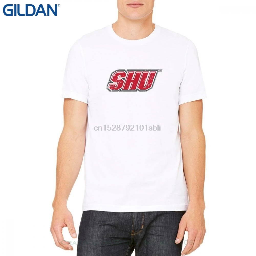 Мужская хлопковая футболка с надписью Sacred Heart белая потертостями и логотипом
