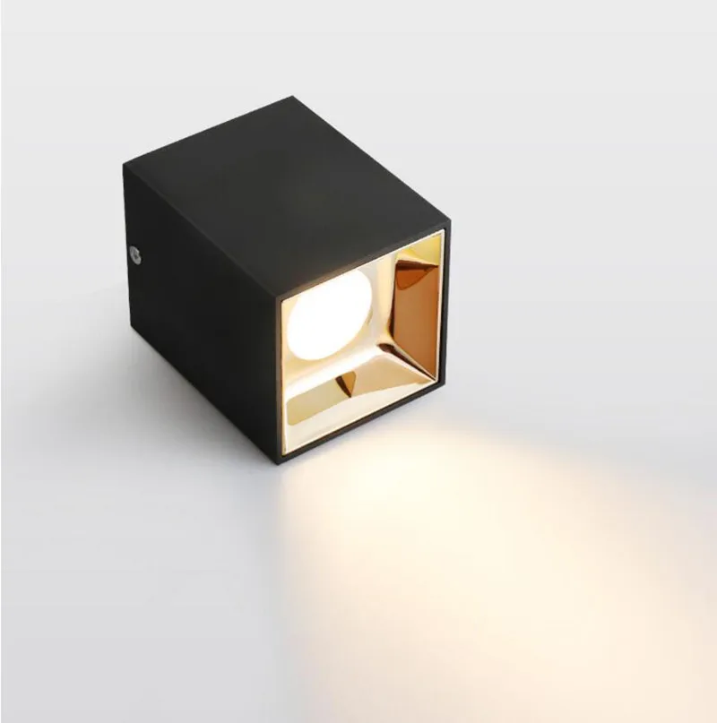 Многоцветный квадратный Dimmable COB светодиодный светильник 7 Вт/10 Вт светодиодный точечные потолочные светильники AC85-265V Теплый Холодный белый фоновые светильники Освещение