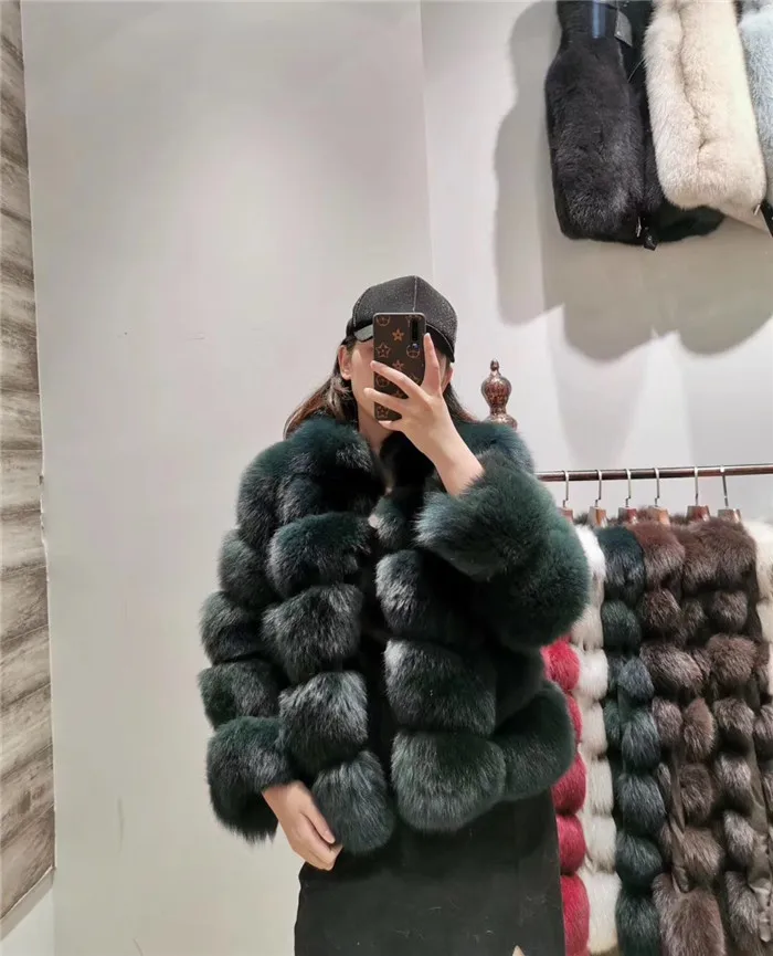 ZDFURS* Роскошные зимние теплые пальто из натурального Лисьего меха, верхняя одежда из натурального меха для женщин