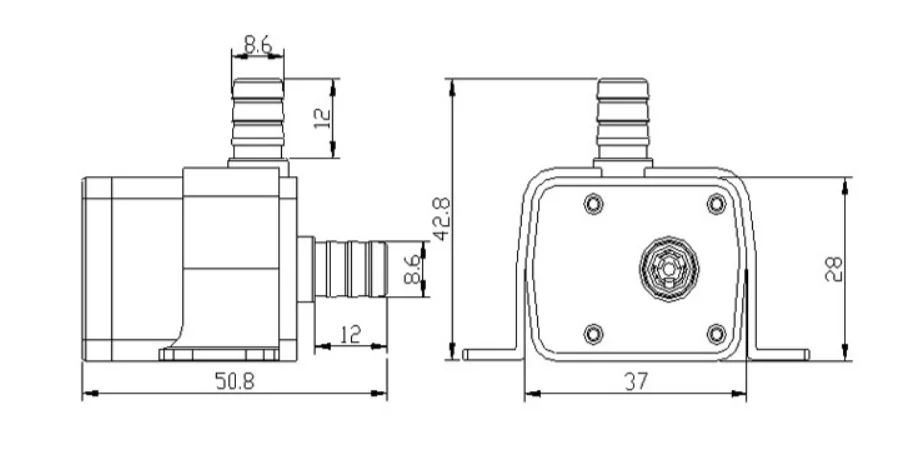 Микро DC 6V 12V 24V DC бесщеточный водяной насос погружной насос