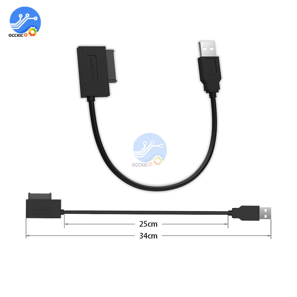 USB 2 0 до 7 + 6 13Pin конвертер для тонкого жесткого диска SATA ноутбука CD/DVD Rom Оптический