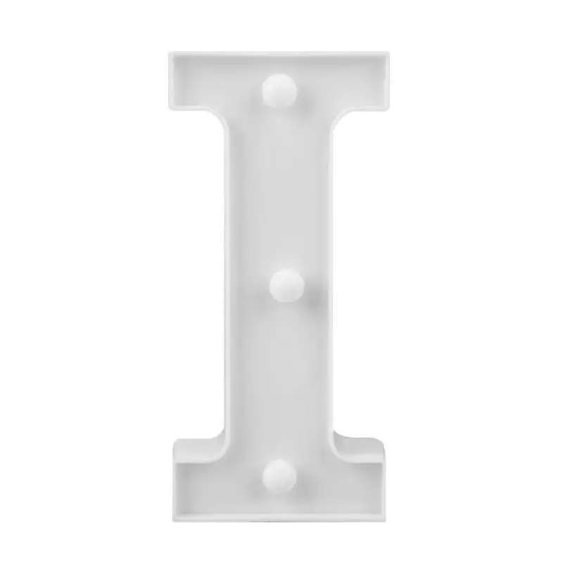 3D 26 букв Алфавит светодиодный светильник Marquee настенный ночной Светильник - Цвет: I