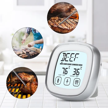 

Digital Kitchen Food Meat Thermometer Stainless Waterproof Meat Temperature Probe Oven Cooking BBQ Temperature Meter CookingTool