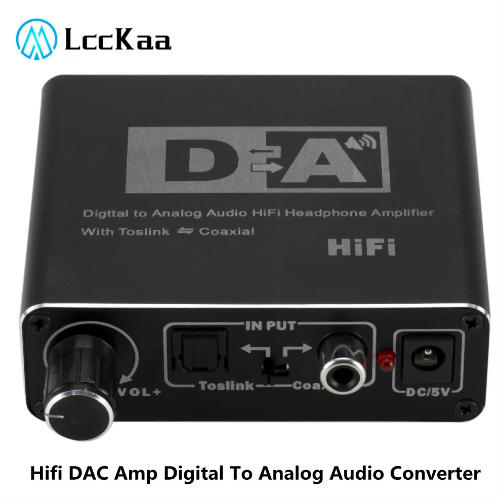 

Portable Hifi DAC Amp Digital To Analog Audio Converter RCA 3.5mm Headphone Amplifier Toslink Optical Coaxial Output dac 24bit