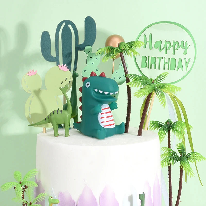 Cakelove 1 шт. латексный Забавный динозавр Топпер для торта динозавр улыбка большой зуб динозавр с днем рождения принадлежности для детского торта