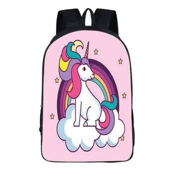 

16 Inch unicorn Backpack Children Cartoon unicorn Backpacks Boys Girls SchoolBag For Kindergarten Daily Backpack Kids BookBag