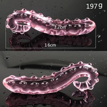 BLACKWOLF Hippocampus Tentacle Glass Dildo Crystal Realistic Dildos Adults Anal Butt Plug Sex Toys for Women G-Spot Masturbator 2
