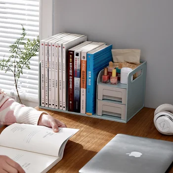 

Desktop Multifunctional Bookshelf Shelf Storage Rack Office Drawer File Rack File Rack Creative Book Stand