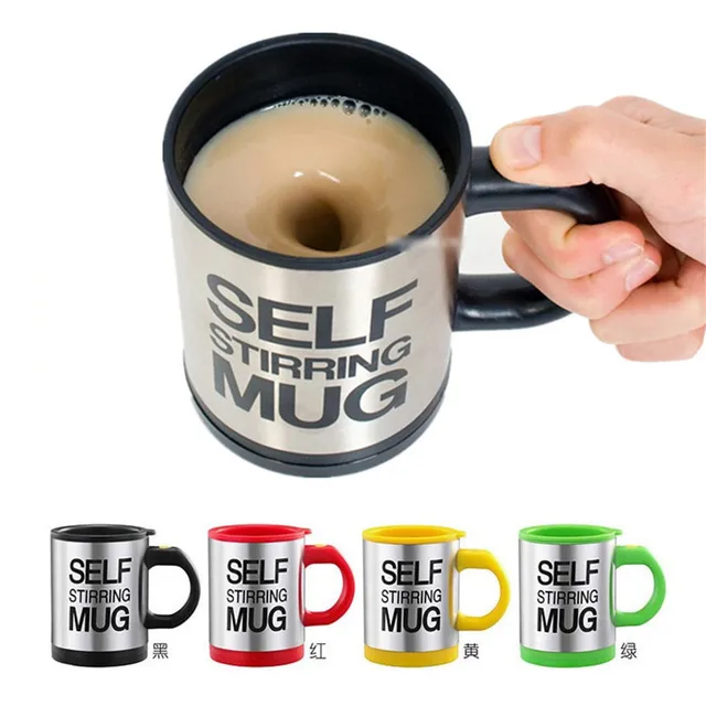 $US $5.79  400ml Mugs Automatic Electric Lazy Cup Coffee Milk Mixing Mug Smart Stainless Steel Juice Mix Self 