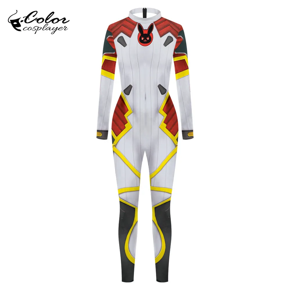 Color Cosplayer Game O.W D.VA Cosplay Women Purim Carnival Costume Slim Bodysuits Rabbit Party 3D Printing Clothing Plus Size |