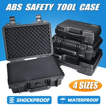 

ABS Plastic Sealed Waterproof Safety Equipment Instrument Case Portable Tool Box Dry Box Impact Resistant With Pre-cut Foam
