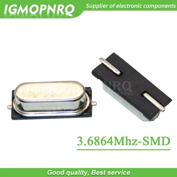 

50pcs SMD HC-49S 3.6864MHz 20ppm 20pF quartz resonator crystal