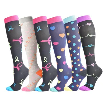 

6 Pairs Winter Socks Unisex Compression Stockings Cycling Socks Breathable Sports Travel Long Socks Calcetines Christmas Gift#05